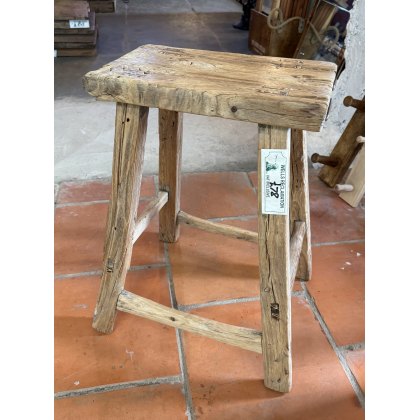 Vintage Rustic Elm Stool (8) Vintage Rustic Elm Stool (8)