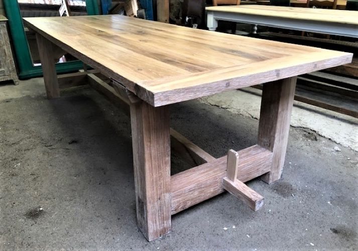 Rustic Oak Refectory Table (2.7m x 1m) - Tables - Wells Reclamation