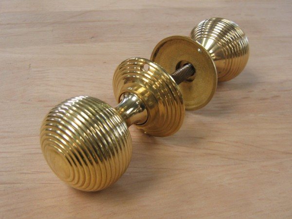 Brass Beehive Door Knobs - 5cm