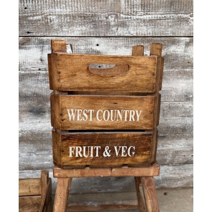 West Country Fruit and Veg Wooden Crate West Country Fruit and Veg Wooden Crate