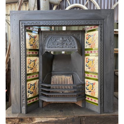 Beautiful Reclaimed Art Nouveau Cast Iron Fireplace Beautiful Reclaimed Art Nouveau Cast Iron Fireplace
