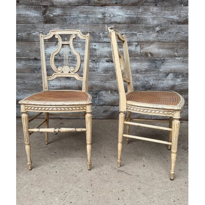 Rustic Caned Antique French Chairs Rustic Caned Antique French Chairs