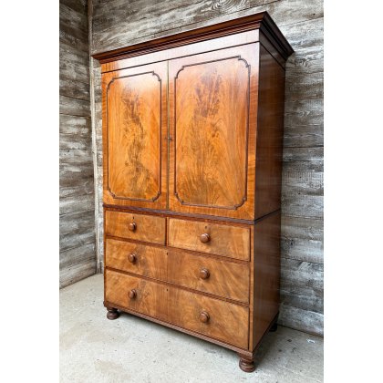 Magnificent Victorian Mahogany Linen Press Magnificent Victorian Mahogany Linen Press