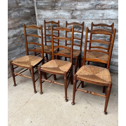 A Great Set Of 6 Ladderback Dining Chairs A Great Set Of 6 Ladderback Dining Chairs