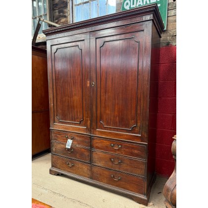 Impressive Antique George III Mahogany Wardrobe Impressive Antique George III Mahogany Wardrobe