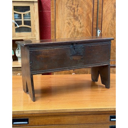 Rare & Unusually Small 16th Century English Oak Coffer Rare & Unusually Small 16th Century English Oak Coffer