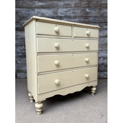 Antique 19th Century Painted Pine Chest Of Drawers Antique 19th Century Painted Pine Chest Of Drawers