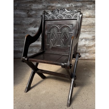 Antique 18th Century Glastonbury Chair Antique 18th Century Glastonbury Chair