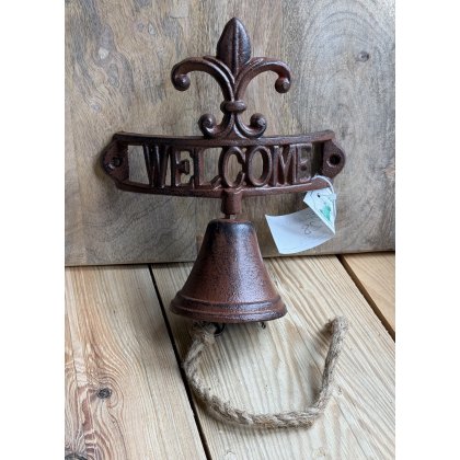 Rustic Painted Welcome Bell Rustic Painted Welcome Bell