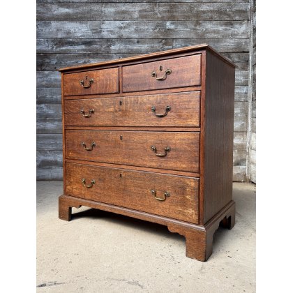 Antique George III English Oak Chest Of Drawers Antique George III English Oak Chest Of Drawers