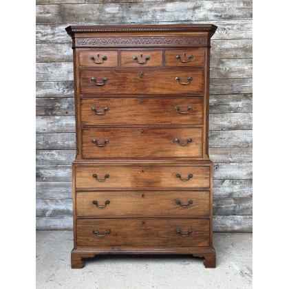 Wonderful Fine George III Mahogany Chest On Stand Wonderful Fine George III Mahogany Chest On Stand