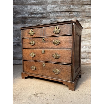 Antique Georgian Country Oak Chest Of Drawers c1720 Antique Georgian Country Oak Chest Of Drawers c1720