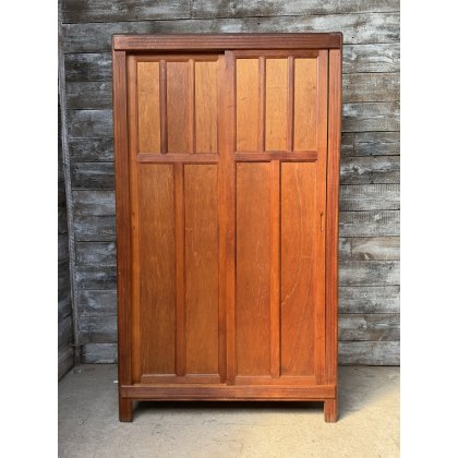 Vintage 1940's Mid Century Teak Veneer Wardrobe Vintage 1940's Mid Century Teak Veneer Wardrobe