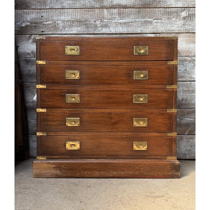 Unusual Antique Small English Campaign Chest Unusual Antique Small English Campaign Chest