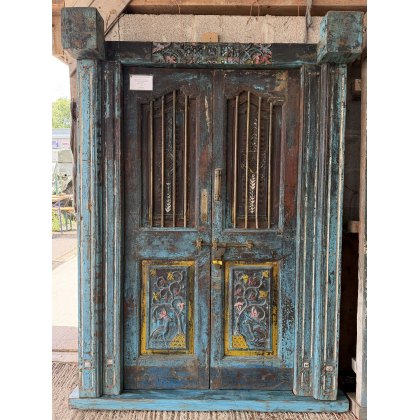 Rustic Pair Of Large Indian Teak Doors Rustic Pair Of Large Indian Teak Doors
