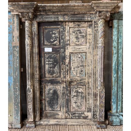 Beautiful Pair Of Indian Teak Doors Beautiful Pair Of Indian Teak Doors