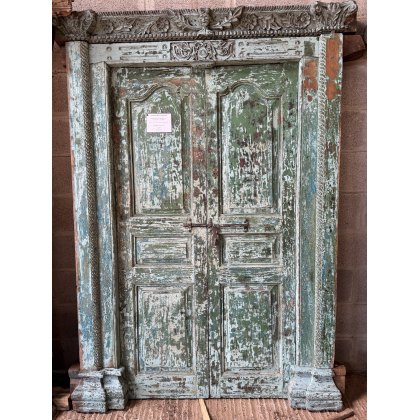 Beautiful Pair Of Indian Teak Doors Beautiful Pair Of Indian Teak Doors