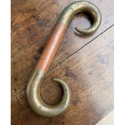 Fabulous 19th Century 'Horn' Brass Pull Handle Fabulous 19th Century 'Horn' Brass Pull Handle
