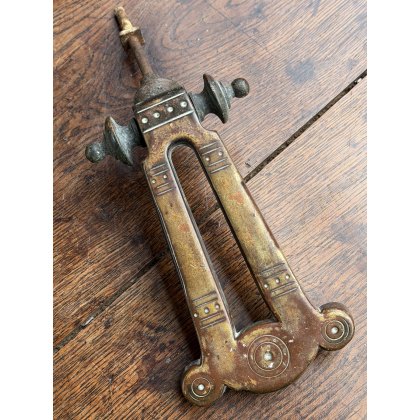 Antique Arts & Crafts Hammered Brass Door Knocker Antique Arts & Crafts Hammered Brass Door Knocker