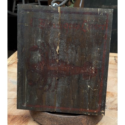 Antique English Folk Art Painted Zodiac Sign Cancer Antique English Folk Art Painted Zodiac Sign Cancer