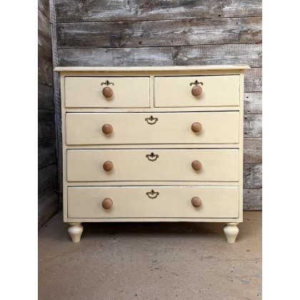 Lovely Painted Victorian Pine Chest Of Drawers Lovely Painted Victorian Pine Chest Of Drawers