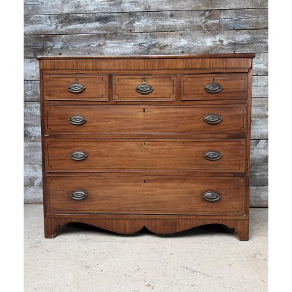 19thC Mahogany Chest of Drawers With Inlay 19thC Mahogany Chest of Drawers With Inlay