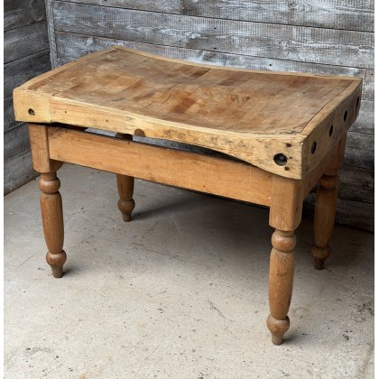 Large Early 20thC Reclaimed Butchers Block Large Early 20thC Reclaimed Butchers Block