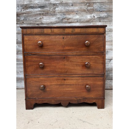A Small 19thC Mahogany Chest Of Drawers A Small 19thC Mahogany Chest Of Drawers