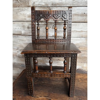 A Small Provincial 18thC English Oak Chair A Small Provincial 18thC English Oak Chair