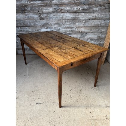 A French Antique 19thC Fruitwood & Elm Dining Table A French Antique 19thC Fruitwood & Elm Dining Table