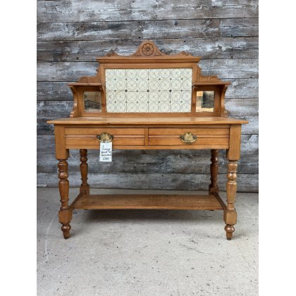A Vintage Waxed Pine Washstand A Vintage Waxed Pine Washstand