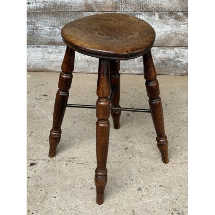 Antique 19th Century English Elm Stool Antique 19th Century English Elm Stool