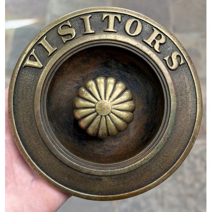 A Large Victorian Brass Bell Pull A Large Victorian Brass Bell Pull