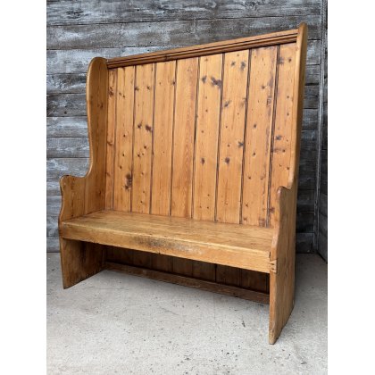 A Reclaimed Victorian Pine Settle A Reclaimed Victorian Pine Settle