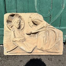 Fantastic Reclaimed Antique Religious Stone Carving