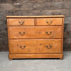 Antique Victorian Pine Country Chest Of Drawers