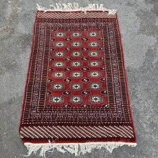 Vintage Afgan Bokhara Style Wool Rug