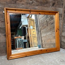 Contemporary Large Pine Overmantel Mirror