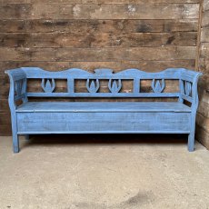 Large Scandinavian Style Painted Wooden Bench