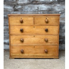 Stunning Large Antique Waxed Pine Chest Of Drawers