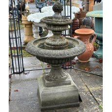 Vintage 1950's Large Composite Stone Garden Fountain