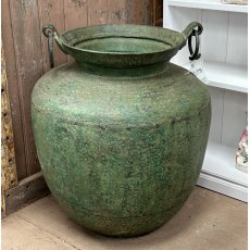 Fantastic Large Patinated Copper Olive Pot Urn