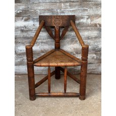 Fabulous Antique Solid Carved Oak Turner Chair