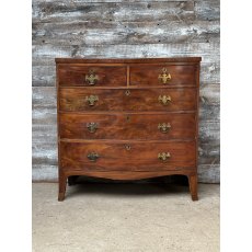 Beautiful Edwardian Mahogany Large Bow Front Chest of Drawers