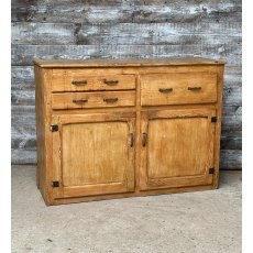 Rustic Antique Edwardian Farmhouse Waxed Pine Sideboard