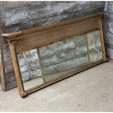 Antique Georgian Gilt Wood Overmantle Mirror