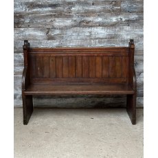 Antique 19th Century Victorian Oak Pew