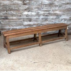 Vintage Rustic Hardwood Gymnasium Bench