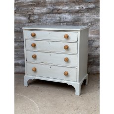 Antique Victorian Painted Mahogany Bedroom Chest Of Drawers