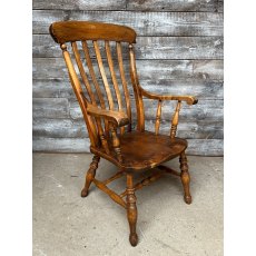 Antique 19th Century English Elm Grandfathers Chair Antique 19th Century English Elm Grandfathers Chair